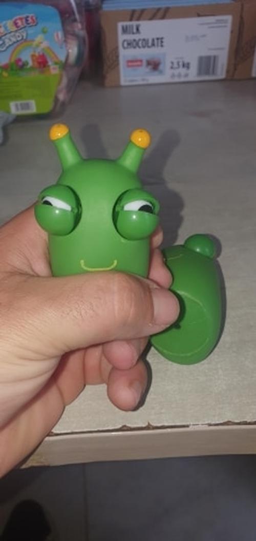 Green Bug Squeeze Toy with Grass Eyes - Sensory Toy for Kids and Adults photo review