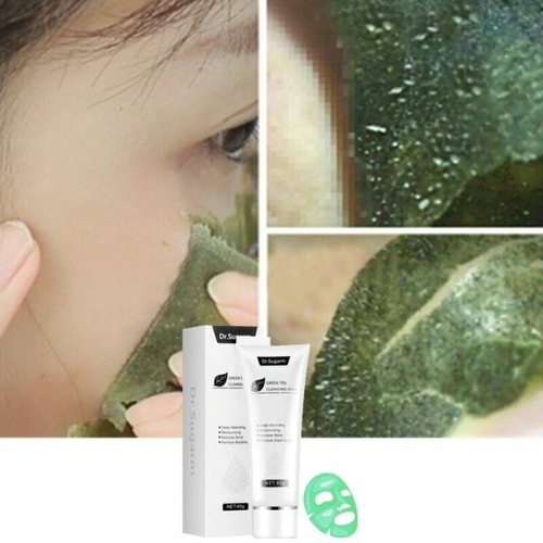 Green Tea Peel-Off Face Mask, Blackhead Removal Moisturizing Green Tea Mask