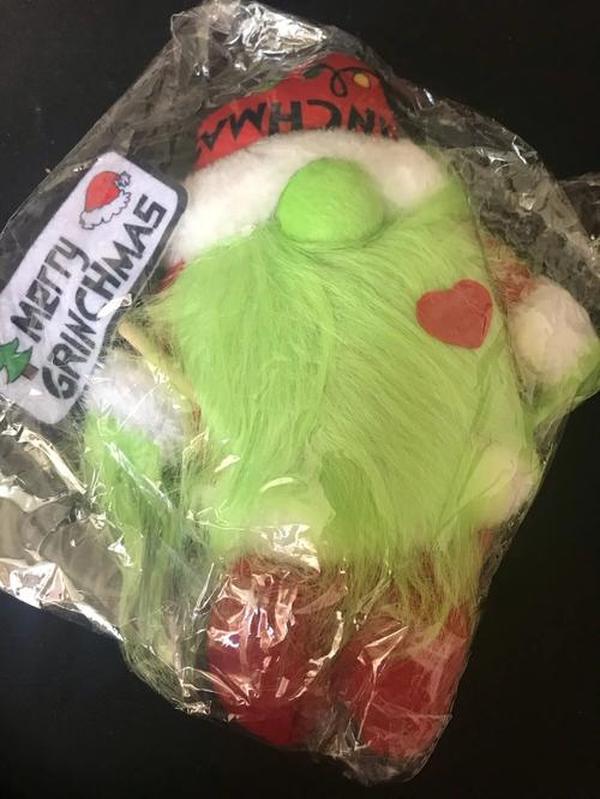 Grinch Sitting Doll Ornament - Green Hair Monster Christmas Decoration photo review