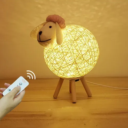 Handmade Kawaii Animal LED Night Light with Remote