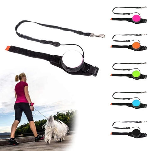 Hands Free Retractable Dog Leash - Wrist Strap 3M Reflective Dog Leash