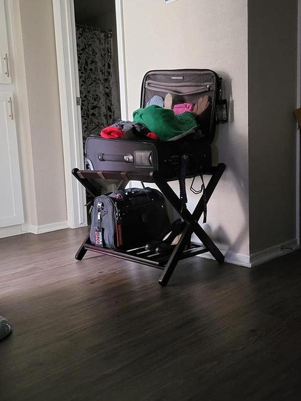 Heavy Duty Large Folding Luggage Holder Rack photo review