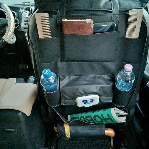 High Quality Anti-Scratch & Waterproof PU Leather Car Back Seat Organizer photo review