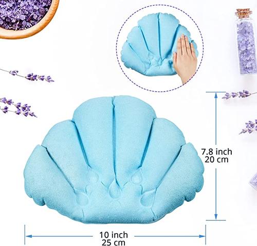 Household inflatable bath pillow with suction cup bath pillow