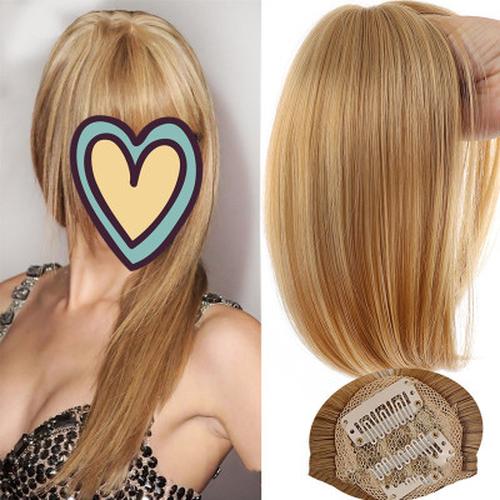 Human Hair Clip On Hair Topper Pieces For Women