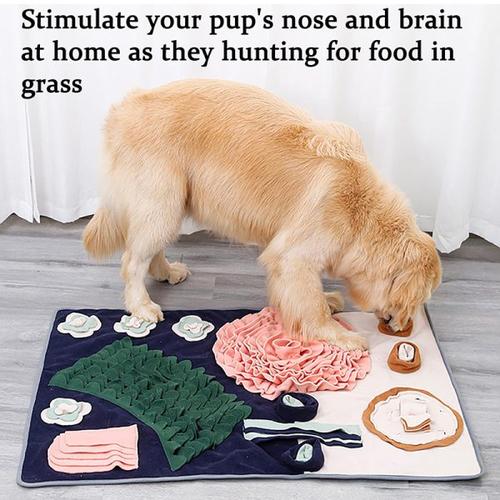 Interactive Dog Feed Mat with Non-Slip Bottom Pad for Natural Foraging Skills