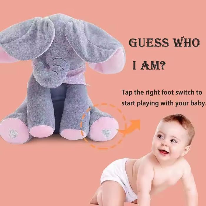 Interactive Singing Elephant Plush Toy with Moving Ears