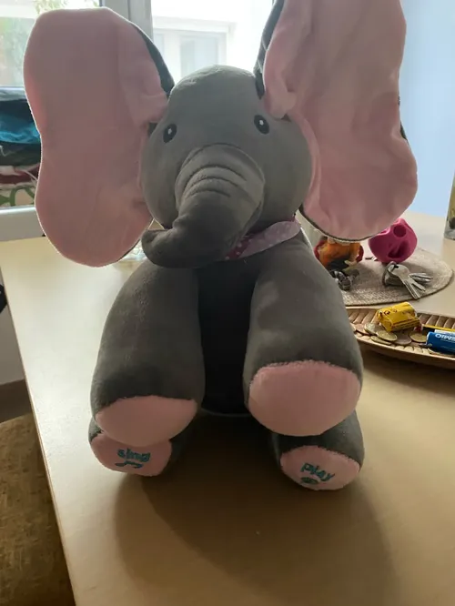 Interactive Singing Elephant Plush Toy with Moving Ears photo review