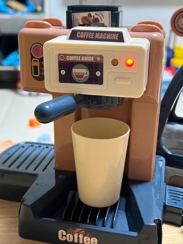 Kids Coffee Machine Toy Set with Simulation Food for Pretend Play photo review