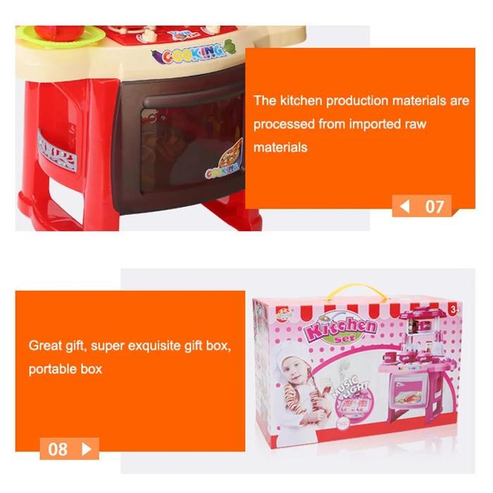 Kids Kitchen Set for Girls - Large Simulation Model Educational Toys