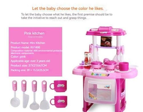 Kids Kitchen Set for Girls - Large Simulation Model Educational Toys