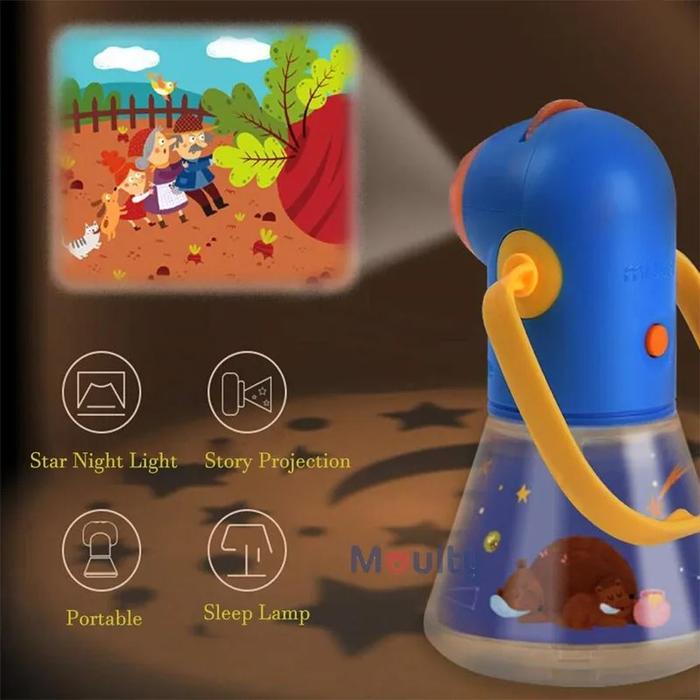 Kids Story Projection Torch with Night Light and Zoom Lens
