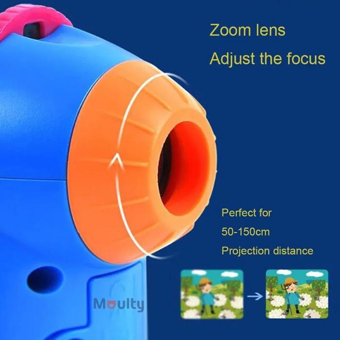 Kids Story Projection Torch with Night Light and Zoom Lens