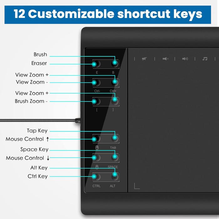 Large Digital Drawing Art Tablet Sketch Pad With Pen