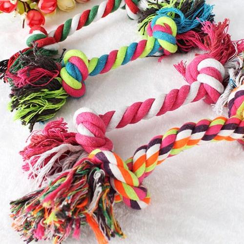 Large Dog Molar Bite-Resistant Cotton Rope Knot Chew Toy for Teeth Cleaning