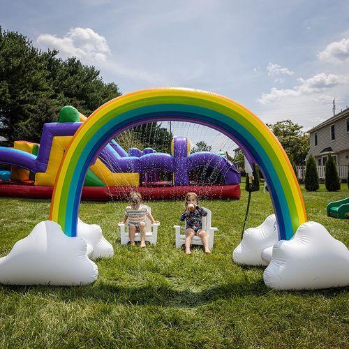 Large Kids Inflatable Water Sprinkler Toy, Inflatable Rainbow Sprinkler photo review