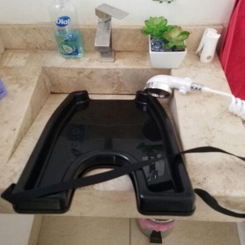 Large Portable Hair Washing Shampoo Bowl Basin for Hairdressing Salons photo review