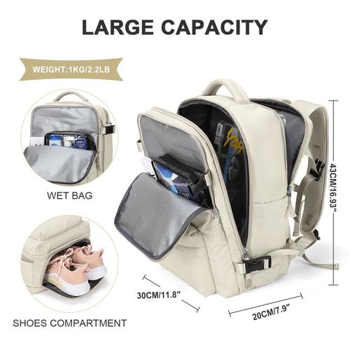 Large Travel Backpack Waterproof or Rucksack  Fit 14 Inch Laptop With Usb Charging