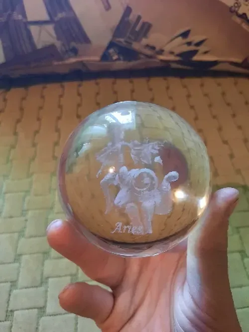 Laser Engraved Zodiac Crystal Ball photo review