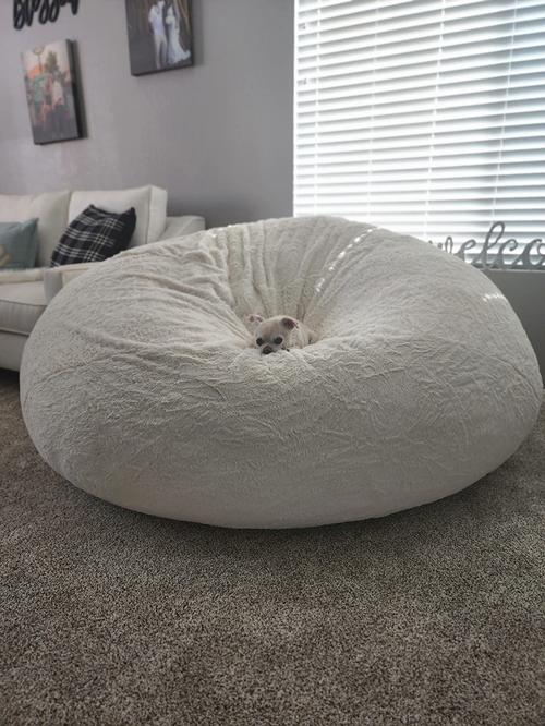 Big Huge Giant Bean Bag Chair, Comfy Fluffy Giant Round Bean Bag Lazy Sofa Cove, Lazy Sofa Bean Bag Chair Foam Furniture Bean Bag photo review