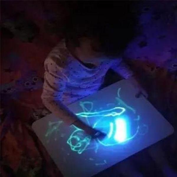 Led Light Drawing Board For Kids Educational Toy Drawing Pad 8 Light Effects Puzzle Board photo review