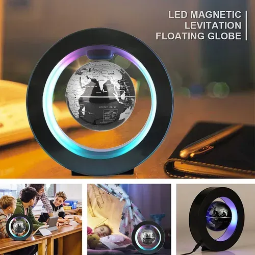 Levitating Globe Lamp with LED World Scenery, Novelty Bedside Lamp for Home Decoration and Learning