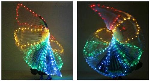 Light Up Colorful LED Butterfly Isis Wings for Dance Performance