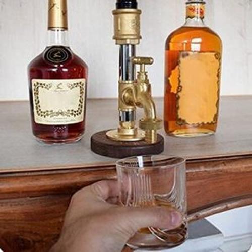 Liquor Alcohol Whiskey Wood Dispenser