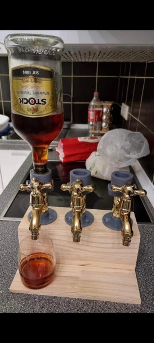 Liquor Alcohol Whiskey Wood Dispenser photo review