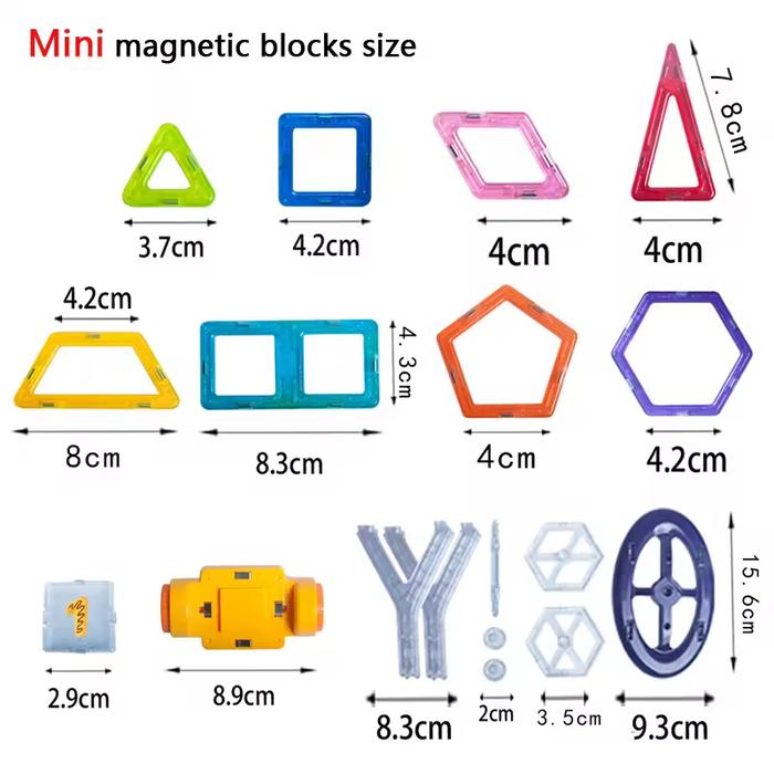 Magnetic Building Blocks Set for Kids DIY Construction Toys
