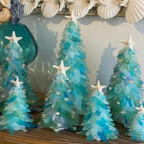 Marine Glass Christmas Tree, Creative Unique Christmas Decoration