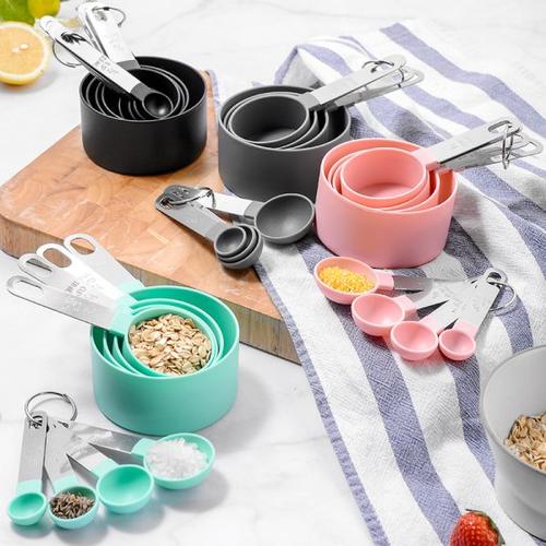 Measuring Spoons &amp; Cups Set, 10 Pieces Stainless Steel Kitchen Measuring Tools