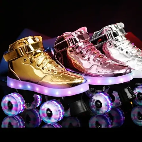 Men's and Women's Roller Skating Shoes, 7 Color Led Sneakers