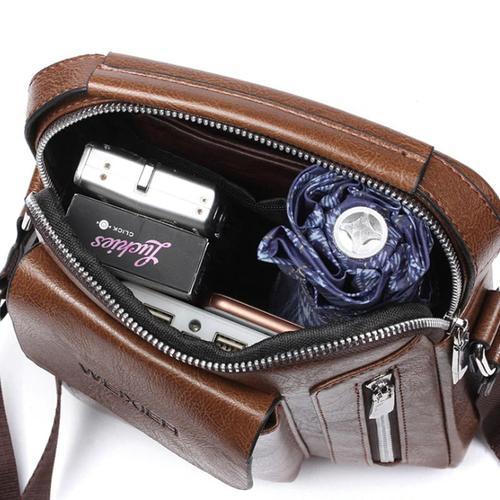 Men's Genuine Leather Sling Bag Over the Shoulder Bags