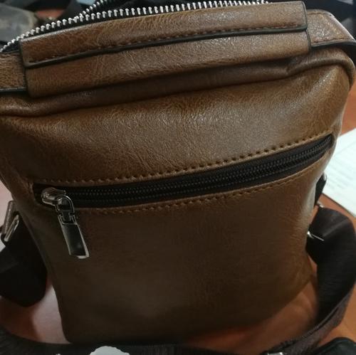 Men's Genuine Leather Sling Bag Over the Shoulder Bags photo review