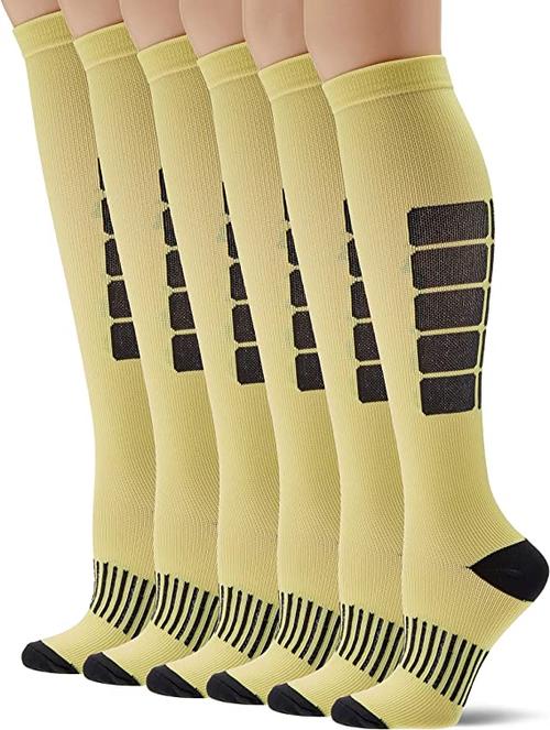 Mid-Calf Compression Socks For Men And Women (6-Pack)