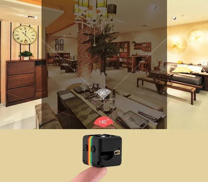 Mini 1080P Night Vision Camera with Wide-Angle Lens and Motion Detection