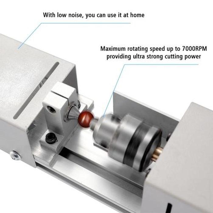 Mini Lathe for Wood and Metal with Polishing and Cutting Capabilities