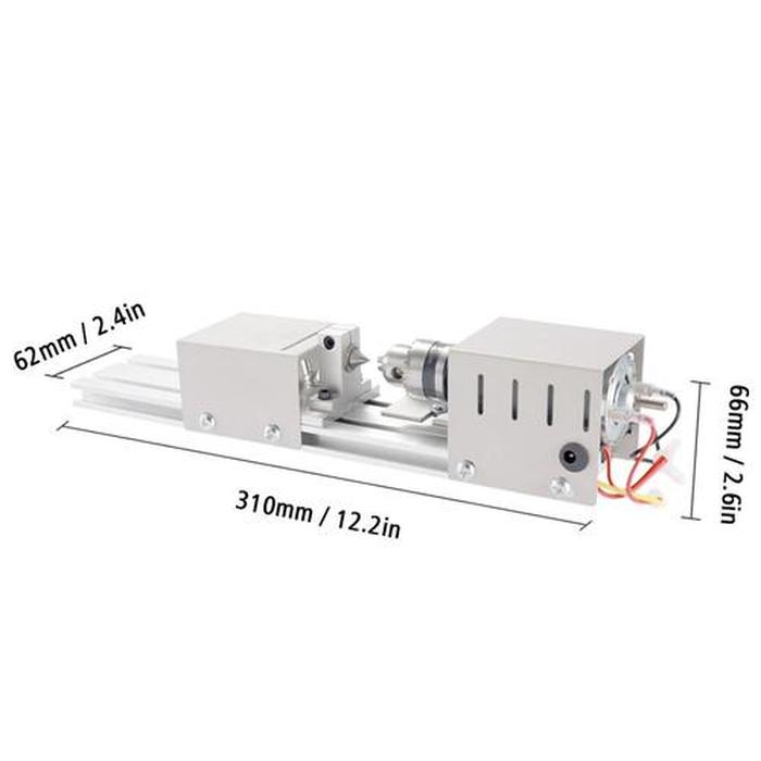 Mini Lathe for Wood and Metal with Polishing and Cutting Capabilities