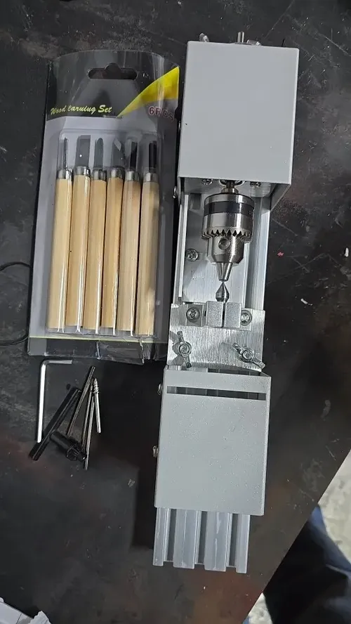 Mini Lathe for Wood and Metal with Polishing and Cutting Capabilities(100W, 2000-8000RPM) photo review