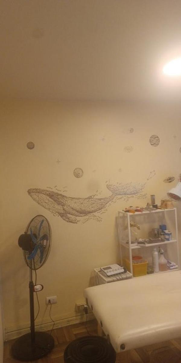 Minimalist 3D Whale Wall Stickers for Living Room Decor photo review