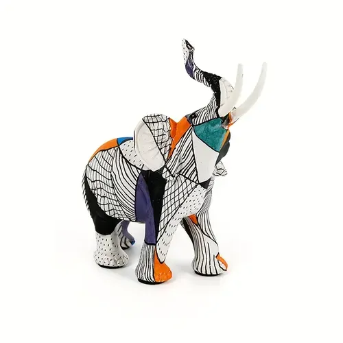 Modern Elephant Resin Ornaments - Decorative Sculptures for Living Room