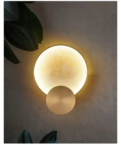 Modern Minimalist Marble Wall Lamp with LED for Living Room, Bedroom, Study, Home Decor