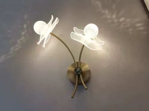 Modern Personalized Lotus Leaf Garden Wall Lamp for Bedroom, Living Room, Staircase, Corridor, Kitchen photo review