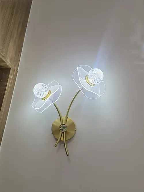 Modern Personalized Lotus Leaf Garden Wall Lamp for Bedroom, Living Room, Staircase, Corridor, Kitchen photo review