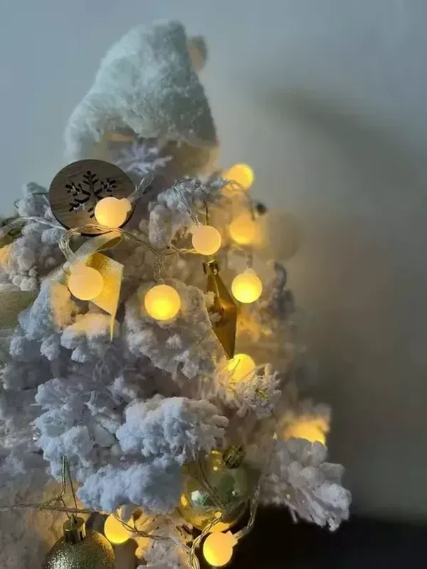 Movable LED Christmas Tree with Desktop Ornaments for Home Decoration photo review