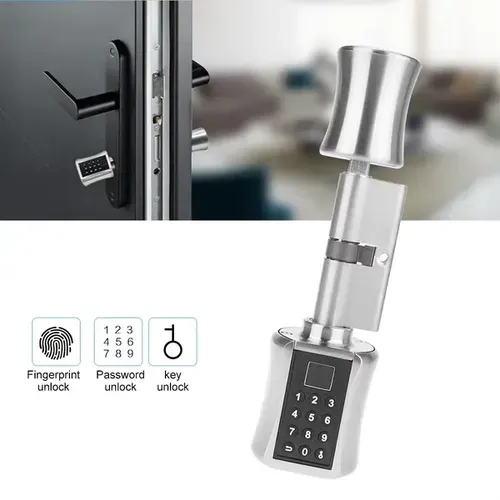 Multi-Functional Biometric Cylinder Smart Door Lock