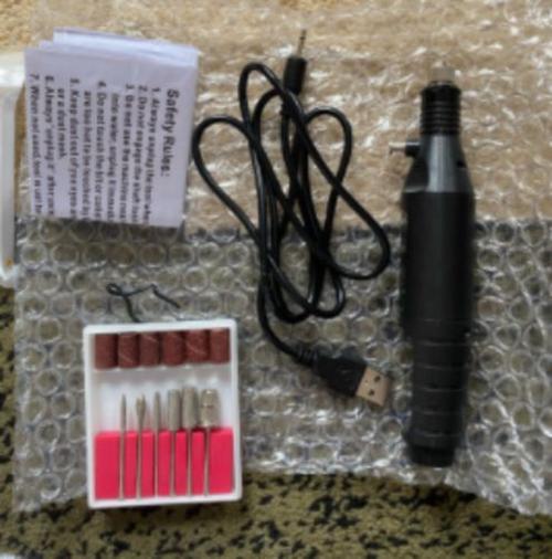 Multifunctional Electric Nail Drill Machine with 6 Bits for Acrylic Nail Art photo review