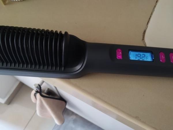 Multifunctional Hair Straightener Brush with LCD Display photo review