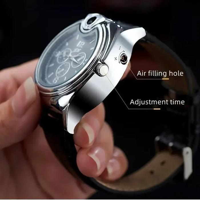 Multifunctional Refillable Watch with Built-In Gas Lighter
